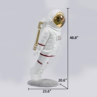 Support intérieur grandeur nature astronaute décoration maison Sculpture panthère résine artisanat grande statue