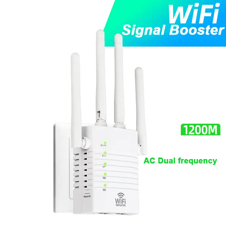 2.4 & 5.8GHz Dual Band 1200Mbps RangeExtender segnale ripetitore WiFi