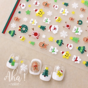 Qianya 2017 lindo Kawaii Santa Tree 3D Nail Art Sticker estilo navideño conejo decoraciones <span class=keywords><strong>de</strong></span> <span class=keywords><strong>uñas</strong></span> al por mayor <span class=keywords><strong>uñas</strong></span> <span class=keywords><strong>de</strong></span> plástico - Product Image 1