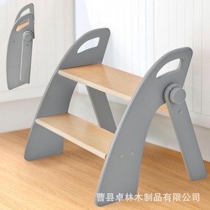 Cross-border two-step <b>stool</b> for children's <b>bathroom</b> sink step <b>stool</b>, foldable, non-slip, sturdy and non-slip children's step - Product Image 3
