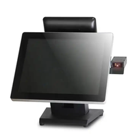 Ventanas de 15 pulgadas, todo en uno, pantalla táctil, Terminal Pos, caja registradora, sistema Pos de punto de venta, máquinas con escaneo de código QR