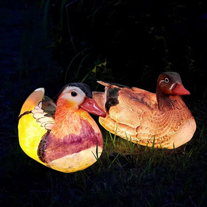 Sculpture lumineuse de canard mandarin pour jardins, bassins, jardins aquatiques, installations paysagères - Décoration de Noël et du Ramadan - Product Image 1