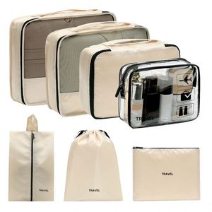 Ensemble de 7 sacs de rangement pour voyage, sacs organisateurs pour chaussures, maquillage et bagages - Product Image 1