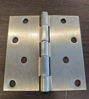 Charnières de porte les plus vendues, adaptées aux portes intérieures et aux meubles, charnières de fenêtre de placard en nickel brossé à angle arrondi de 1/4 po