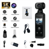 Caméra sportive 4K améliorée, stabilisateur de poche, caméra de vlog portable, anti-secousse, étanche, pour le cyclisme en extérieur