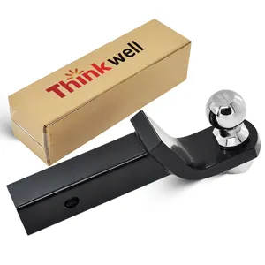 Trailer Hitch 2-Inch Carbon Steel Trailer Hitch With Ball And Tightener Trailering Part Welding And Painting Finish For Towing