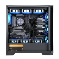 Boîtier PC en verre double face SAMA, boîtier PC OEM, installations matérielles multiples, bande ARGB, boîtier PC de jeu