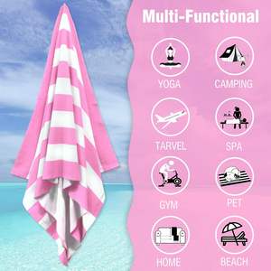 <span class=keywords><strong>Serviette</strong></span> <span class=keywords><strong>de</strong></span> <span class=keywords><strong>plage</strong></span> surdimensionnée en microfibre à faible quantité minimale <span class=keywords><strong>de</strong></span> commande, <span class=keywords><strong>serviette</strong></span> <span class=keywords><strong>de</strong></span> piscine rayée rose à séchage rapide, <span class=keywords><strong>serviette</strong></span> <span class=keywords><strong>de</strong></span> bain pour <span class=keywords><strong>cabine</strong></span> - Product Image 2