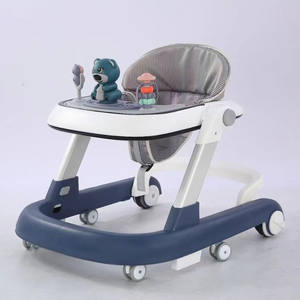 Vendita calda 2 in 1 deambulatore di apprendimento pieghevole bambino Push Walker Multi-funzione Baby Walker Trolley con vassoio superiore musica con luci - Product Image 3