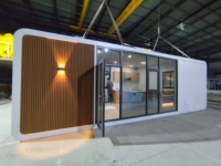 Cabane de glamping de luxe au design moderne, type Apple Pod, maison préfabriquée portable pour hôtel-resort en plein air et entreprise de camping