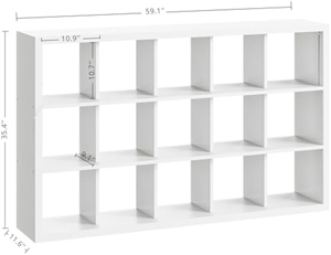 Kệ sách lưu trữ Kệ tổ chức 5 Tier 15 Cube kệ sách với đèn LED dải theo chiều ngang hoặc theo chiều dọc sử dụng - Product Image 6