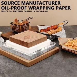 Wholesale Deli Food Grade <b>Wrapping</b> <b>Paper</b> Custom Printed Hamburger Parchment Packaging Single Side PE Coating for Bread Cookie - Product Image 4