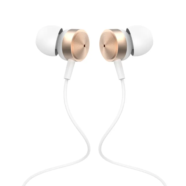 stereo headphone fashionable 3.5mm metal wired head set earphone earbuds