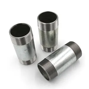 Galvanized Carbon Steel Black Pipe Welding Nipple NPT BSPT Thread Fittings