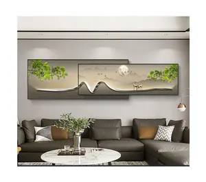 Beleuchtete LED-Licht malerei Glasöl Ozean Leinwand Wand kunst Drucken dekorative Kunstwerke für Wohnzimmer Home & Office