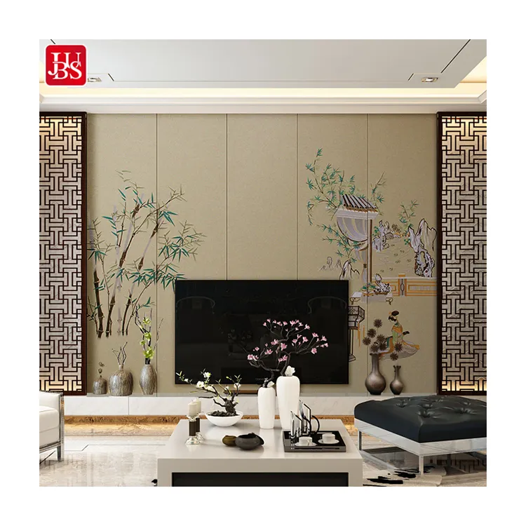 Ancient Chinese style Art background wall waterproof wallpaper Bamboo designs wallpaper