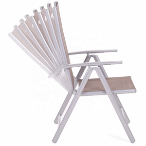 Steel Folding <strong>Garden</strong> <strong>Chairs</strong> Adjustable with Armrests 7 Position Adjust with <strong>High</strong> <strong>Back</strong> Comfortable - Product Image 2