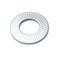 Rondelle de sécurité conique dentée simple face en Dacromet, non standard, NFE 25-511, avec ressort de serrage français pour fixation par boulons