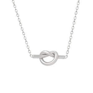 Noeud Amour Pendentif Collier pour Femmes En Acier Inoxydable Cain Collier Haute Qualité 18K Plaqué Or Bijoux Étanche - Product Image 2