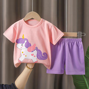 High Quality 2024 Summer <strong>Kids</strong> <strong>Cartoon</strong> <strong>T</strong>-<strong>shirt</strong> and Denim Short Jeans 2pcs Clothing Set - Product Image 6