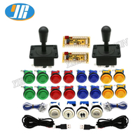 2-Player Arcade amerikan Joystick kiti PC ahududu Pi için renkli düğmeler ile Retro pasta Video oyunu MAME için Jamma ev makinesi
