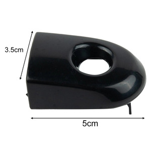 Cubierta de manija de puerta delantera izquierda 80644 ZW55B, cubierta pequeña exterior para Nissan, 5cm x 3,5cm, plástico negro - Product Image 1