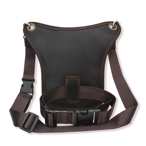 Riñonera de cuero genuino para cadera, riñonera deportiva para senderismo, bolsa de pierna, riñonera vintage con estampado personalizado - Product Image 4