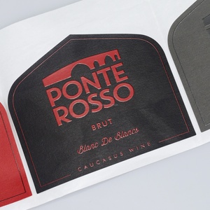 More Popular Luxury Texture Red Wine Packaging Label Waterproof Paper Adhesive <b>Sticker</b> Strong - Product Image 5