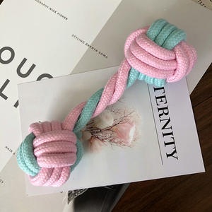 ของเล่นสุนัขรักษาลูกบอลเชือกกัญชาแบบโต้ตอบลูกยางรั่วสําหรับสุนัขขนาดเล็กเคี้ยวกัดทนของเล่นสัตว์เลี้ยงทําความสะอาดฟัน - Product Image 5