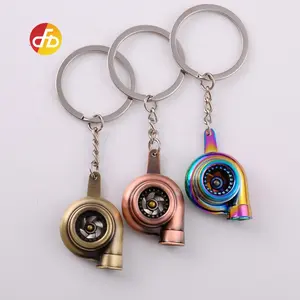 Vente en gros métal 3D voiture Turbo porte-clés cadeau promotionnel porte-clés pour hommes Turbo porte-clés