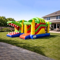 Structure gonflable combinée pour enfants, château gonflable crocodile pour l'extérieur