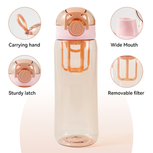 Botella Mezcladora de Proteínas de Plástico Transparente con Logotipo Personalizado, Boca Ancha, Tapa con Cierre de Seguridad de Apertura con una Mano, a Prueba de Fugas, Vaso Deportivo para Gimnasio - Product Image 5