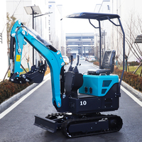 Mini-excavatrice électrique de 1 tonne pour usage domestique, zéro émission, alimentée par batterie, avec un moment de charge élevé et accessoires