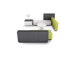 Ensemble de canapés modulables en tissu de haute qualité de style moderne sectionnel convertible pour l'hôpital et l'école et la détente