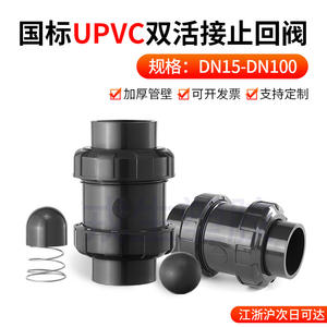 วาล์วตรวจสอบแบบแมนนวล UPVC แบบสองทาง วาล์วทางเดียว PVC วาล์วตรวจสอบแนวตั้ง DN15-DN100 สำหรับน้ำมัน น้ำ และก๊าซ - Product Image 3