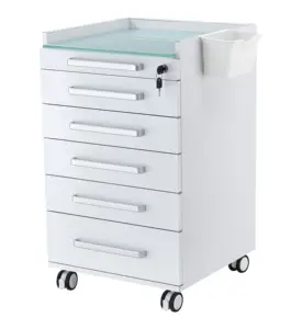 Ready To Ship Custom Movable Stainless Steel Dental Cabinetry With 5 Drawers