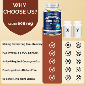 Soutien OEM/ODM – Nouvelle Formule : Huile de Poisson Oméga-3 Bio Naturelle COQ10 pour la Santé Cardiaque et Cérébrale des Adultes, Gélules Molles aux Extraits de Shilajit pour la Gestion de l'Énergie - Product Image 3