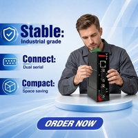 Gateway Industrial Modbus para Riel DIN, 1 Puerto Ethernet de 100Mbps, 2 Puertos Seriales RS232/RS485 con Aislamiento Óptico, Modbus TCP RTU/ASCII