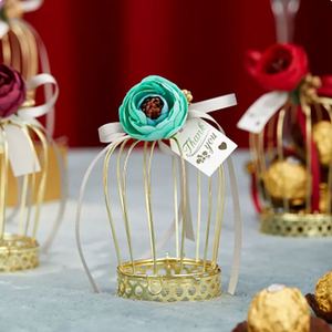 Hộp Kẹo Vương Miện Đám Cưới Màu Vàng Phong Cách Châu Âu LỒNG CHIM Hộp Kẹo Đám Cưới Hộp Thiếc Đồ Dùng Đám Cưới - Product Image 2