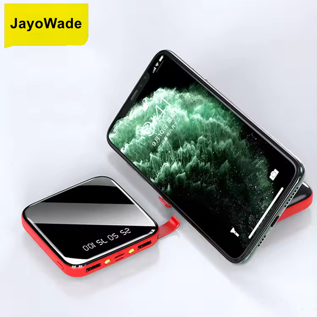 JayoWade Mini Fast Charging Mobile Power Bank 10000mah 20000mah Portable Charger Power Banks Phone Ultra Thin Slim Power Bank