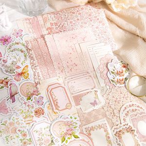 Empaquetado 100 Uds Flor <span class=keywords><strong>de</strong></span> acuarela papel decorativo mensaje notas luz Retro manual hojas sueltas serie <span class=keywords><strong>de</strong></span> oficina <span class=keywords><strong>de</strong></span> correos - Product Image 5