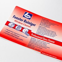Label Perekat Kustom Berkualitas Tinggi Ramah Lingkungan Tahan Lama Dalam Gulungan Dicetak Logo Kustom Pembersih Kaca Konsentrat Botol Plastik