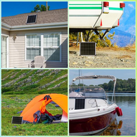Panneau solaire monocristallin en verre trempé de type N 80W pour module photovoltaïque, efficacité 24%, petit panneau solaire rigide pour balcon, camping-car, caravane