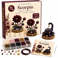 Kit de jardinage DIY 12 Constellations avec perles, figurines 3D, ornements, cadeau thématique des constellations, modèle en tissu