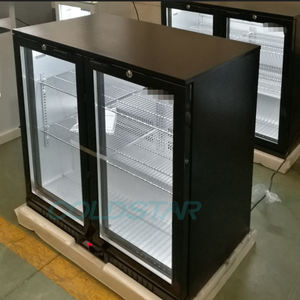 Mini réfrigérateur à double porte, porte en verre, refroidisseur de bar arrière, réfrigérateur à bouteilles de bière sous le comptoir - Product Image 4