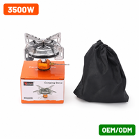 Réchaud de camping portable pliable à brûleur séparé, coupe-vent, mini, pour pique-nique en extérieur, vente en gros OEM