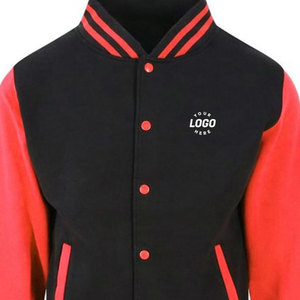 OEM High Street <b>Baseball</b> <b>Jacket</b> <b>Men</b> High Quality Stand Collar Leather Sleeves Front Buttons Varsity Winter Breathable Eco-Friend - Product Image 6