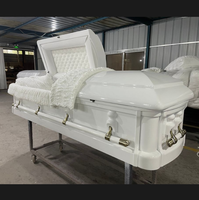 Ataúd de Madera Blanco Económico SUMMERVILLE, Artículos Funerarios