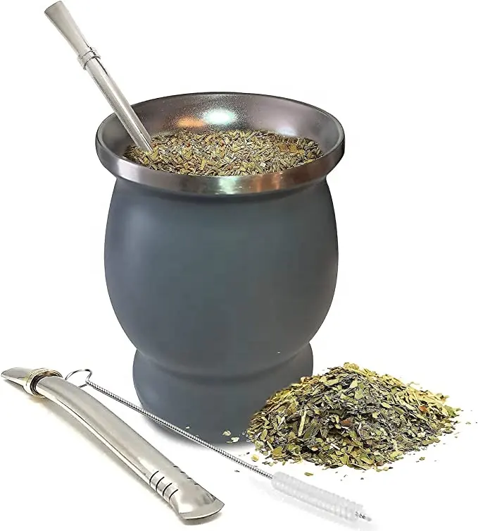 Mate Tasse und Bombilla Set doppelwandig Edelstahl 6 OZ wieder verwendbare Tasse Yerba Mate Yerba Tasse