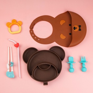 <span class=keywords><strong>Assiette</strong></span> en Silicone pour l'alimentation des enfants de bébé, ventouse pour aliments, bols, assiettes - Product Image 6